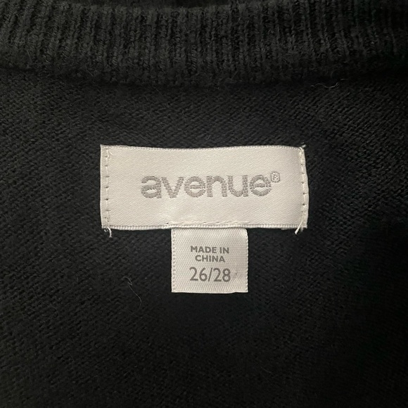 Avenue NEW Women's 26/28 3X Button Down Cardigan Sweater Black Sequins L/S - Picture 5 of 7